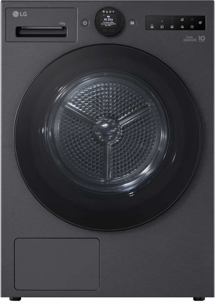 LG - Heat Pump Tumble Dryer - 10 kg - Black - RHX7010TBB RHX7010TBB