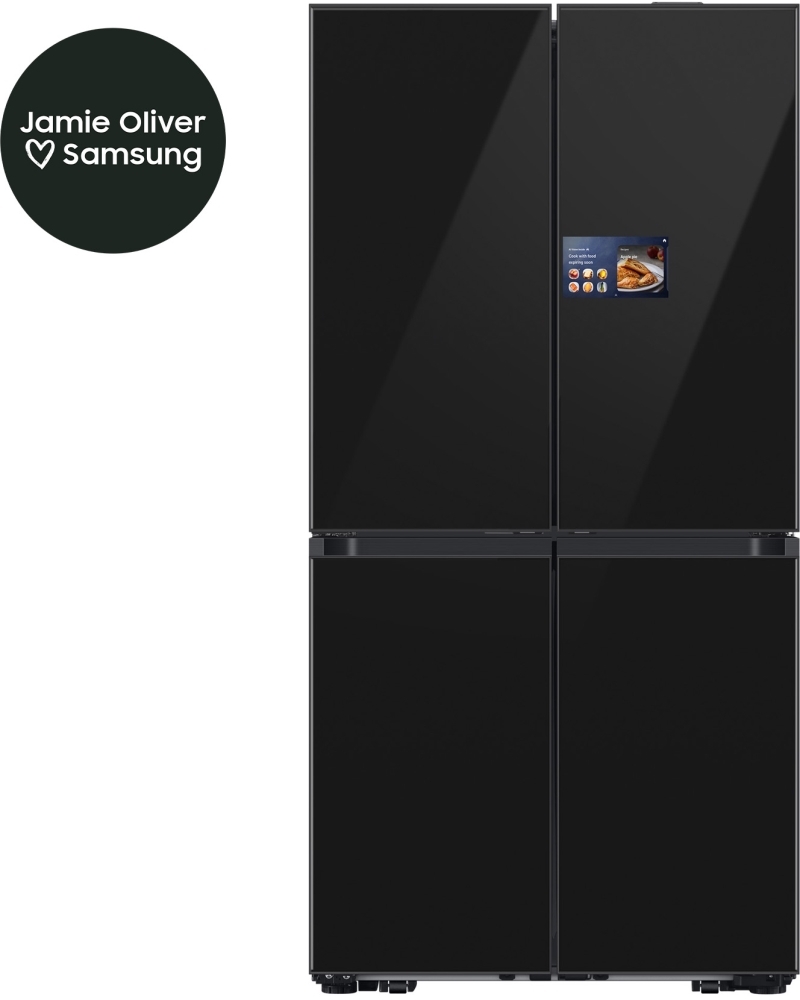 Samsung RM90F67CECEU American Fridge Freezer, Clean Deep Charcoal