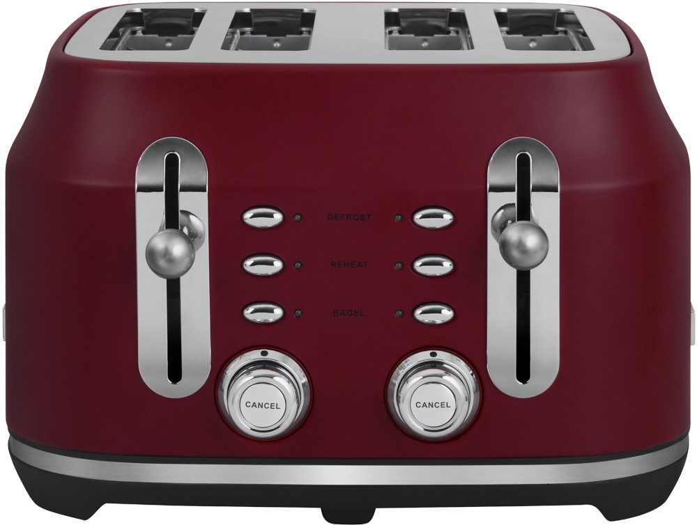 Rangemaster Classic 4 Slice Toaster Bordeaux Wide Slots & Variable Browning RMCL4S304BU - Image 2