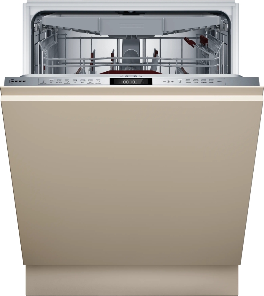 Neff S197ZCX08G N70 Fully Integrated Dishwasher, 14 Place Settings, B Rated