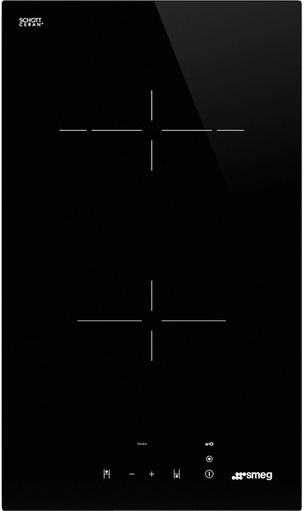 Smeg Black Se232td1 2 Zone Ceramic Domino Hob