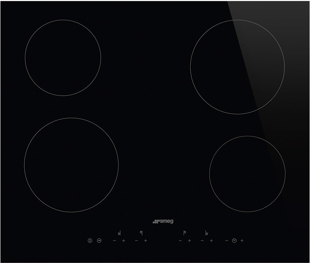 Smeg SE364TD Ceramic Hob, Black Ceramic Glass Marks Electrical