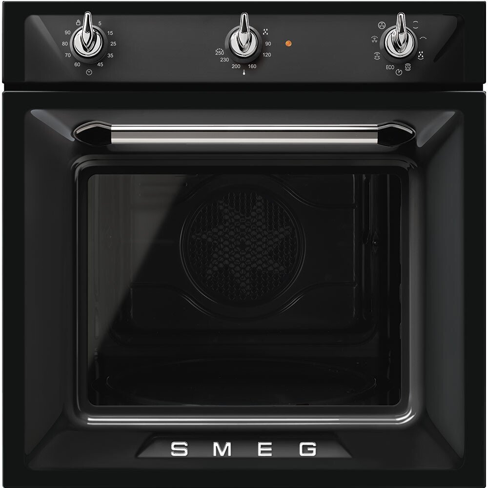 Smeg SF6905N1 Victoria Black Single Built In Electric Oven, A Rated