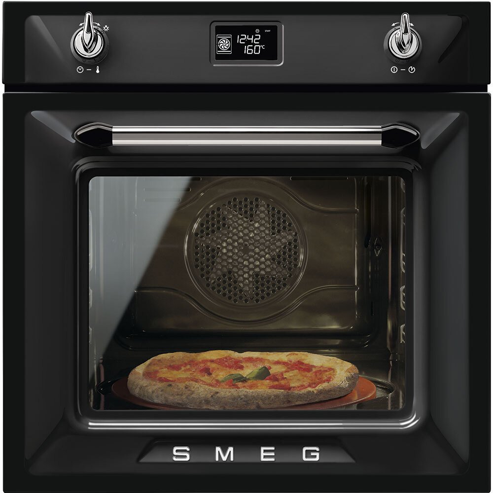 Buy Smeg Victoria SF6922NPZE1 BuiltIn Electric Single Oven Black Marks Electrical