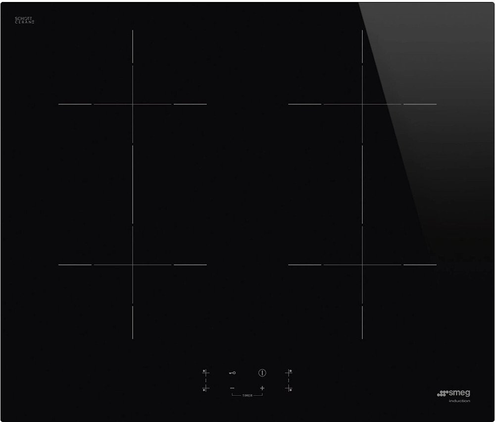 Smeg SIB2641D 60cm Induction Hob - 4 Cook Zones - Black SIB2641D