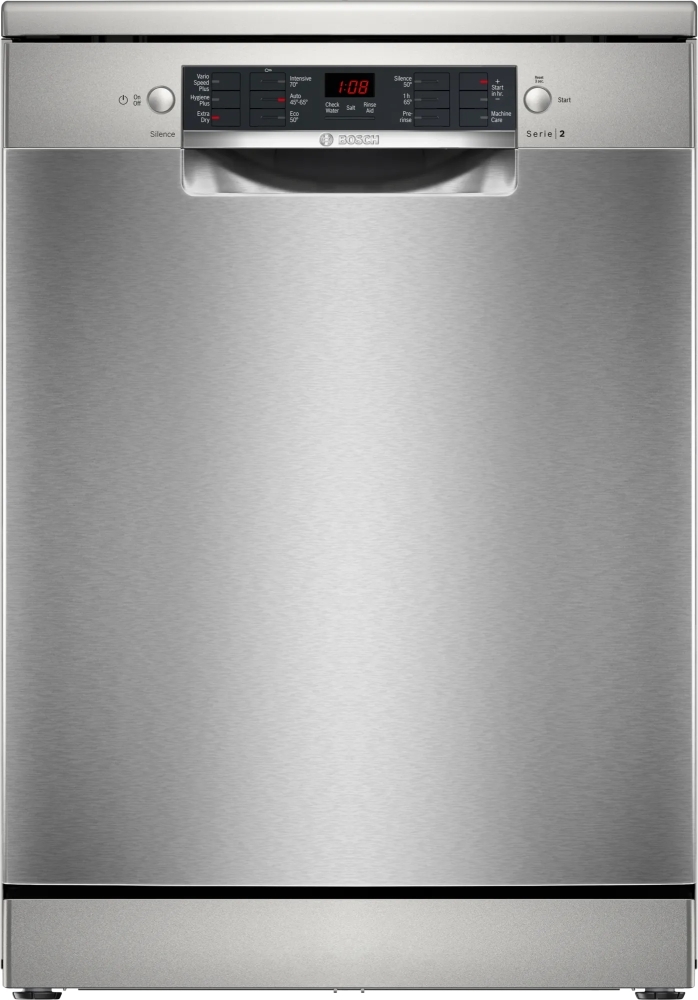 Bosch Series 2 SMS26AI08G Freestanding Dishwasher - 12 Place Settings - Extra Dry - Silence Programme SMS26AI08G Series 2