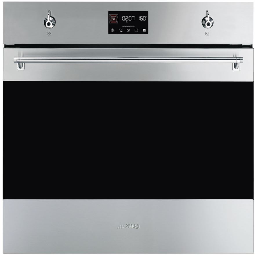 Smeg SOP6302TX Classic BuiltIn Electric Single Oven 68L Stainless Steel with Pyrolytic Cleaning