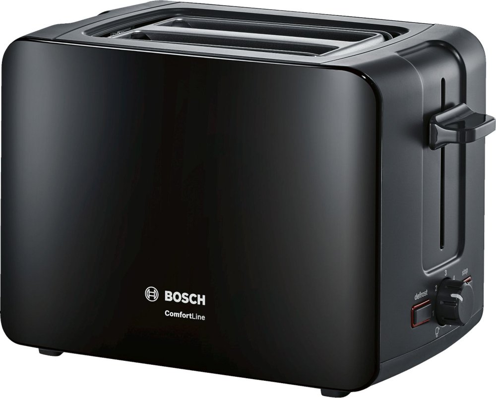 Bosch TAT6A113GB ComfortLine Compact Toaster, Black