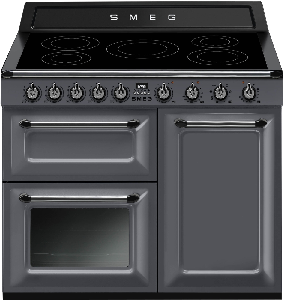 Smeg TR103IGR2 Victoria 100cm 5 Zone Induction Range Cooker - Slate Grey TR103IGR2 Victoria Slate Grey