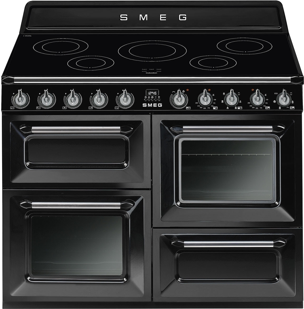 Smeg TR4110IBL2 Victoria Black 110cm Induction Range Cooker - 5 Zone Hob - 4 Cavities TR4110IBL2 Victoria Black