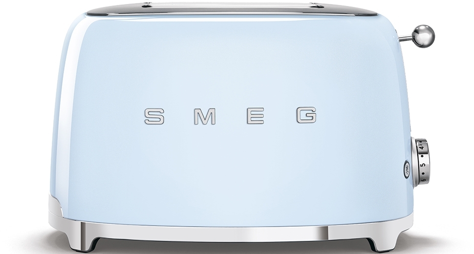 Smeg TSF01PBUK Retro 2 Slice Toaster, Pastel Blue