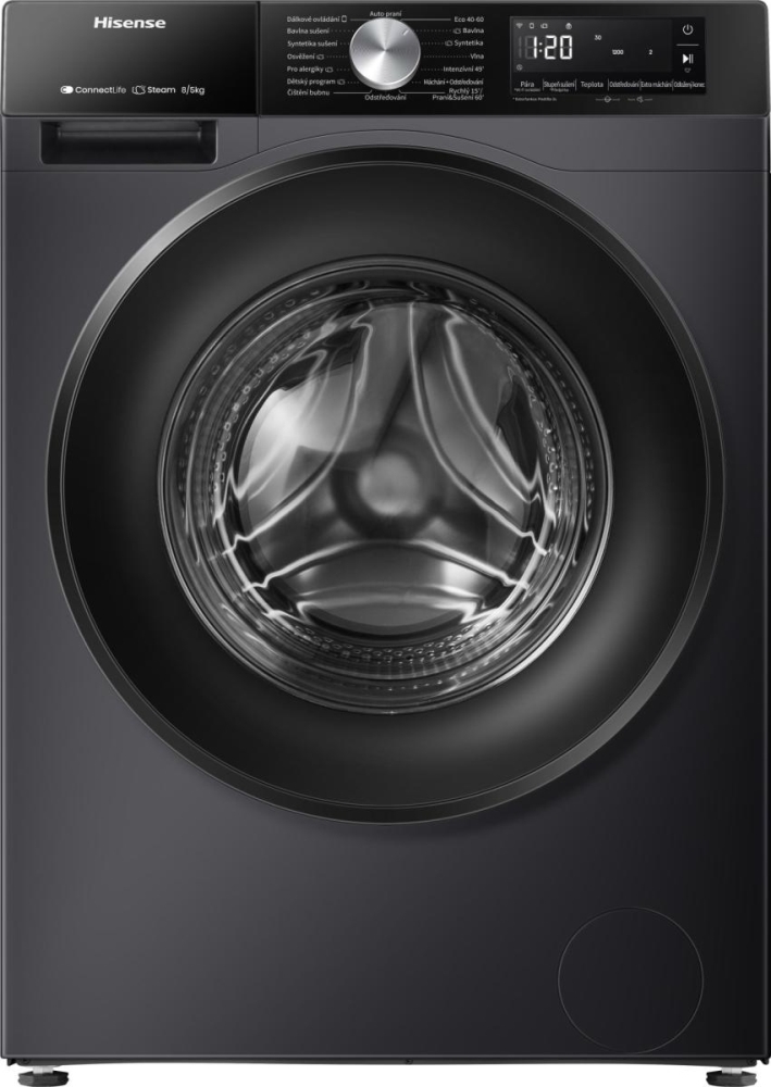 Hisense Wd3s8043bb3 Washer Dryer Freestanding Front-Load Black D - Image 5