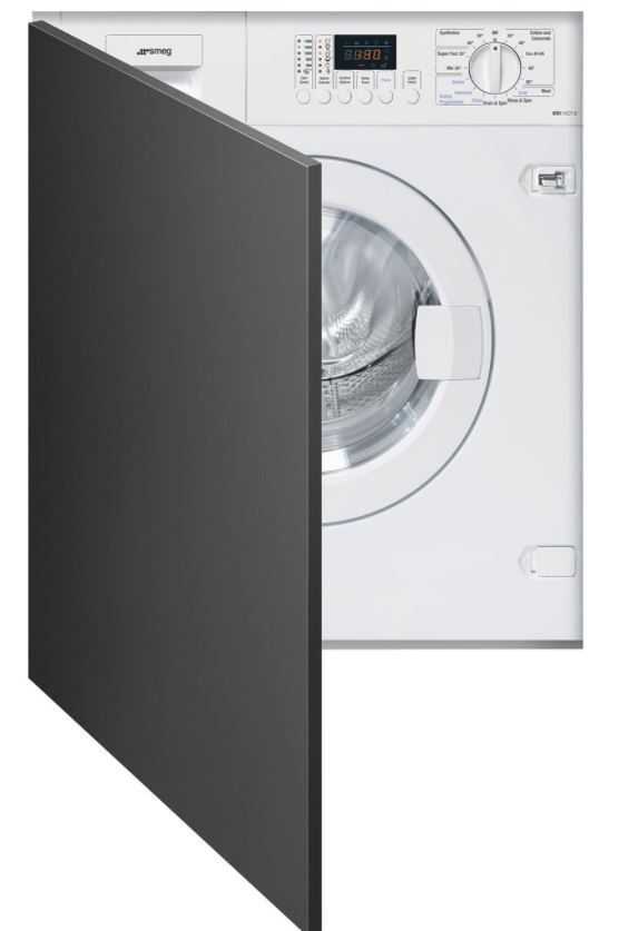 Smeg WDI14C7-2 Integrated Washer Dryer, 7kg, 1400 Spin, White