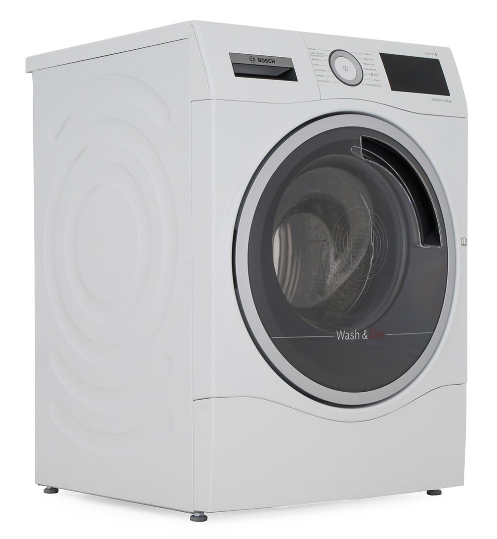 Bosch WDU28560GB Serie 6 Washer Dryer, White (with Black/Grey Door)