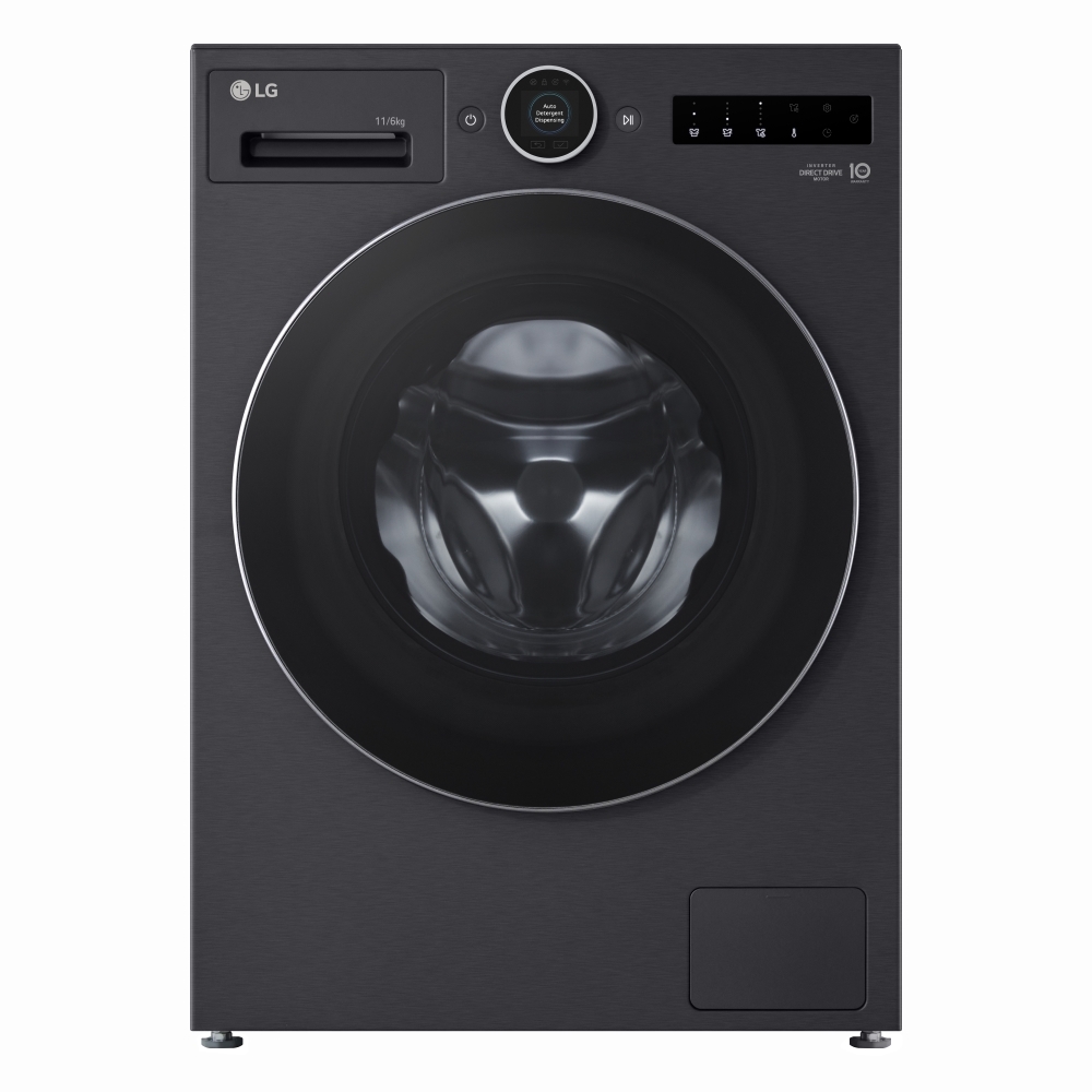 LG WHX9516TBC Series 10 Washer Dryer 11kg/6kg 1400 Spin Black