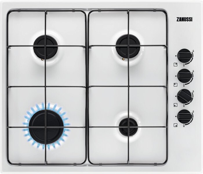 Buy Zanussi ZGNN640W 4 Burner Gas Hob White Marks Electrical