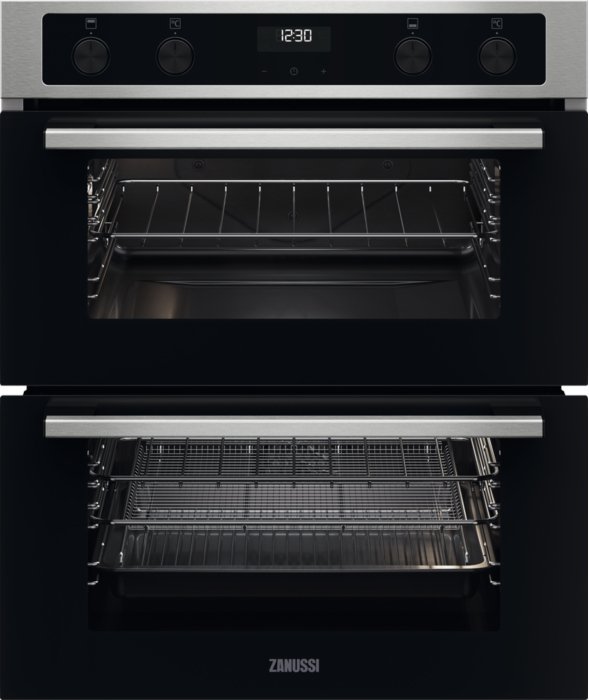 Zanussi ZPCNA4X1 Built-Under Electric Double Oven, Stainless Steel