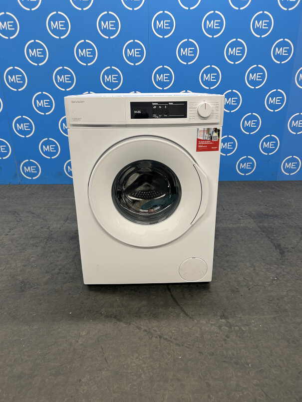 Sharp ES-NFA014BWNA-EN Washing Machine, 10kg, 1400 Spin, White, A Rated - Damaged Item Image