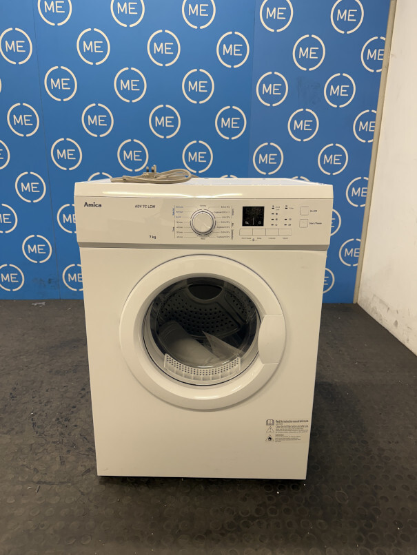 Amica ADV7CLCW Vented Dryer, 7kg, White, C Rated - Damaged Item Image