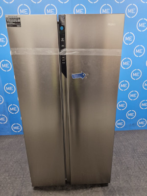 Haier HSR5918DNMP American Fridge Freezer, Stainless Steel, D Rated,  Non-Plumbed - Damaged Item Image