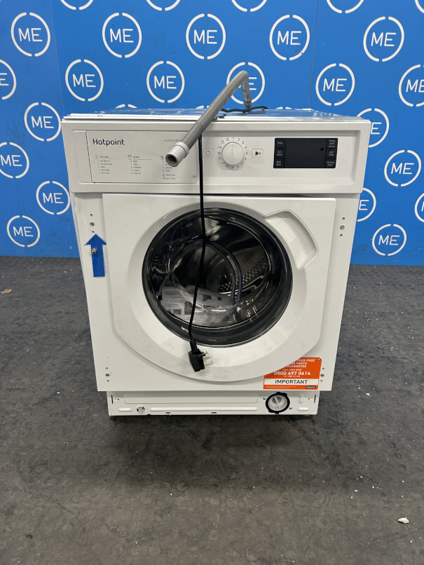 Hotpoint BIWMHG81485UK Integrated Washing Machine, 8kg, 1400 Spin, White, B Rated - Damaged Item Image
