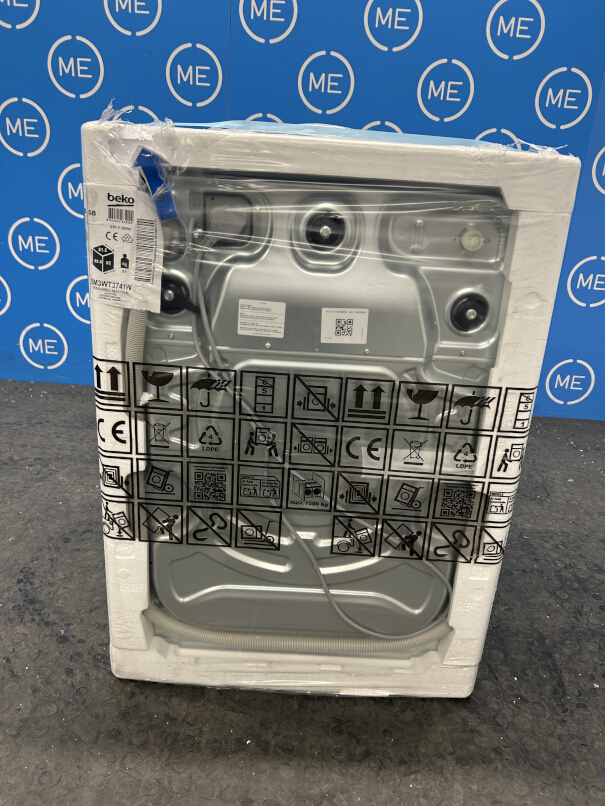 Beko BM3WT3741W Washing Machine, 7kg, 1400 Spin, White, B Rated - Damaged Item Image