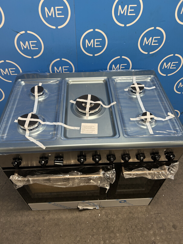 DeLonghi DTRM 905DF 90cm Dual Fuel Range Cooker, Stainless Steel, A Rated - Damaged Item Image