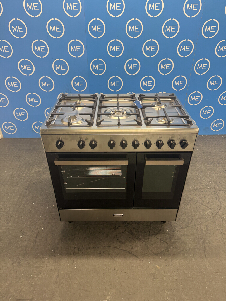DeLonghi DTRM 905DF 90cm Dual Fuel Range Cooker, Stainless Steel, A Rated - Damaged Item Image