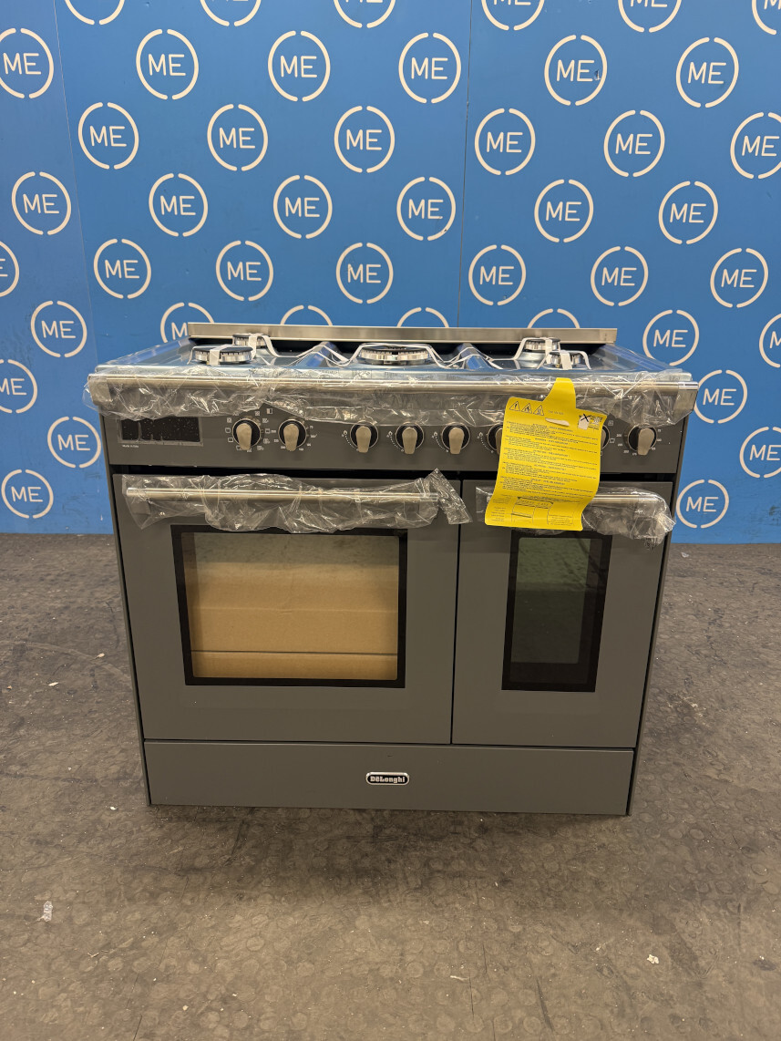 DeLonghi BS 965T MXS 90cm Dual Fuel Range Cooker, Grey, A Rated - Damaged Item Image
