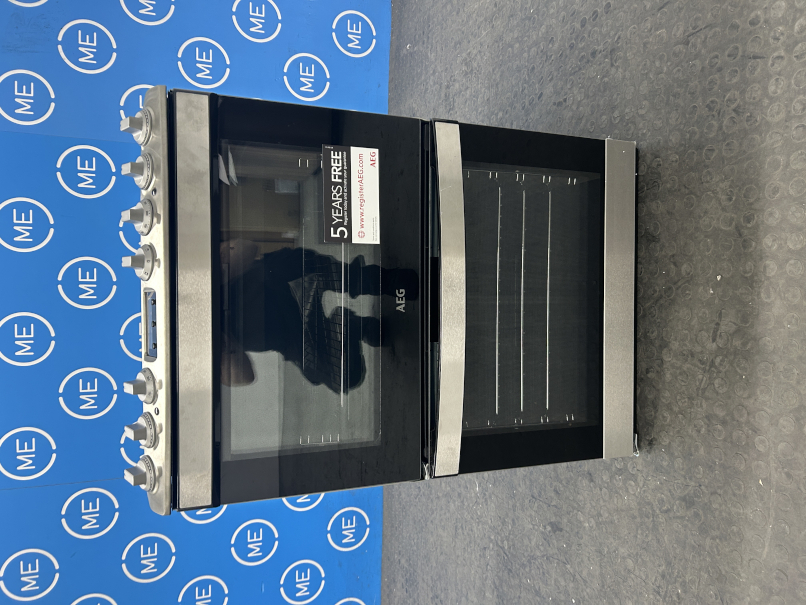AEG CIB6743ACM Induction Electric Cooker with Double Oven, Stainless Steel, A Rated - Damaged Item Image