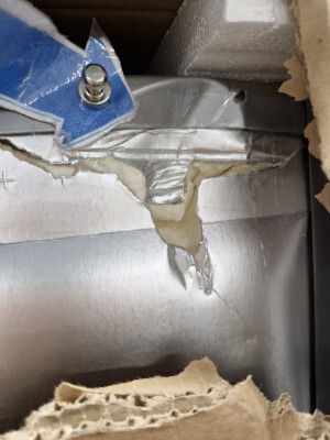Beko CNG4692S No Frost Fridge Freezer, 50/50, Stainless Steel, E Rated - Damaged Item Image