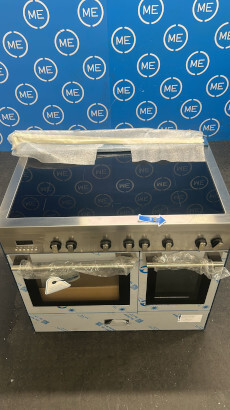 DeLonghi DTR 916-IND2 Modern 90cm Induction Range Cooker, Stainless Steel, A Rated - Damaged Item Image
