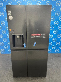 LG GSLE81EPBD American Fridge Freezer, Black, D Rated,  Non-Plumbed - Damaged Item Image
