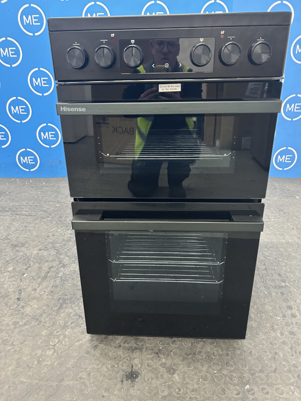 Hisense HDCEC5C10B Ceramic Electric Cooker with Double Oven, Black, A Rated - Damaged Item Image