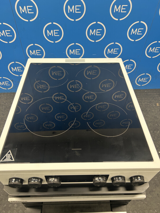 Hisense HDCEC5C10W Ceramic Electric Cooker with Double Oven, White, A Rated - Damaged Item Image