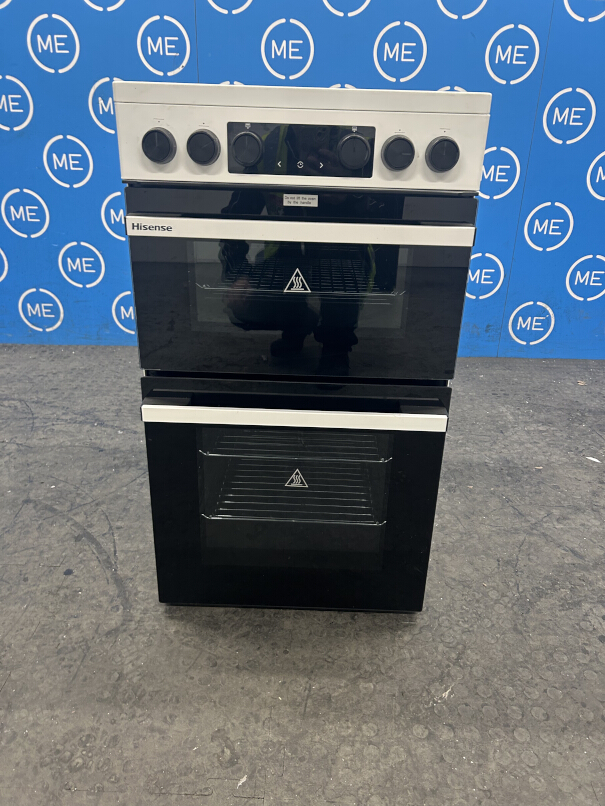 Hisense HDCEC5C10W Ceramic Electric Cooker with Double Oven, White, A Rated - Damaged Item Image