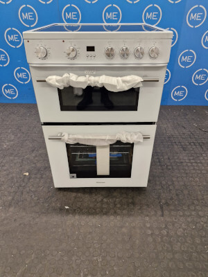 Hisense HDE3211BWUK Ceramic Electric Cooker with Double Oven, White, A Rated - Damaged Item Image