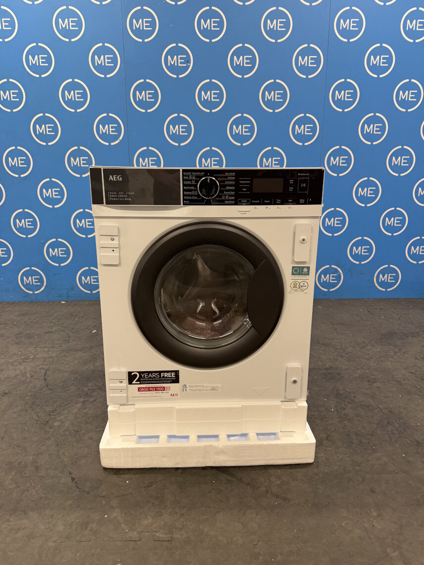 AEG L8WE84636BI Integrated Washer Dryer, 8kg/4kg, 1600 Spin, White, B Rated - Damaged Item Image