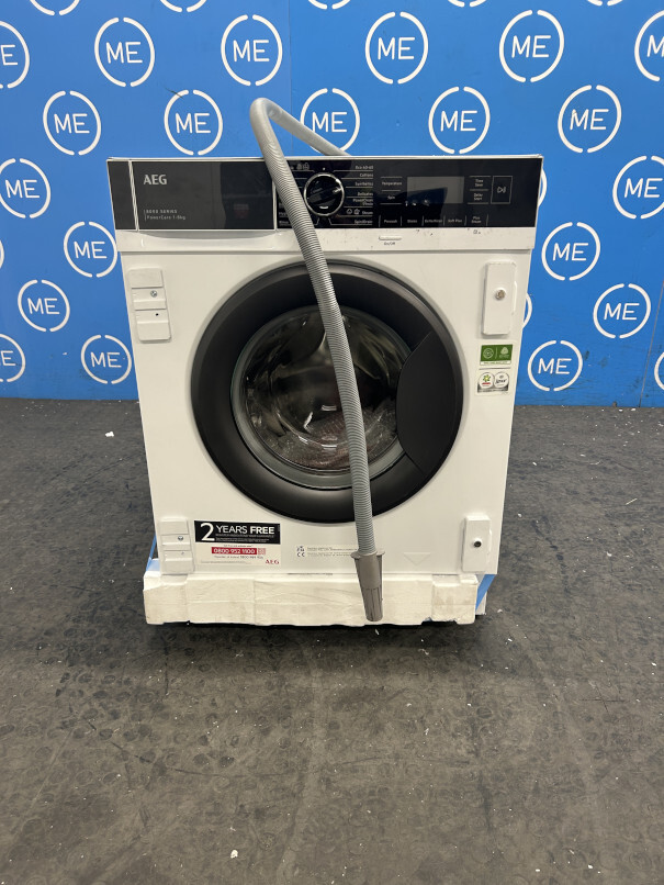 AEG LF8E8436BI Integrated Washing Machine, 8kg, 1400 Spin, White, A Rated - Damaged Item Image