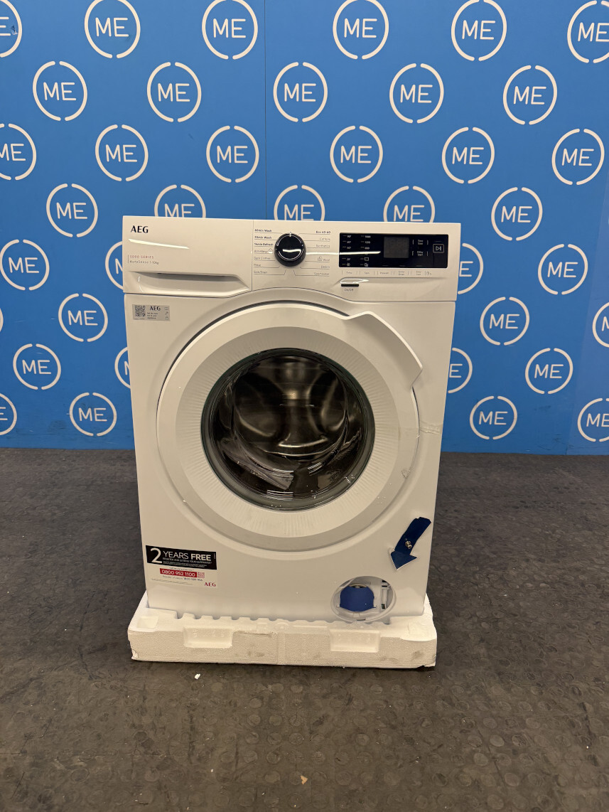 AEG LFX50142B Washing Machine, 10kg, 1400 Spin, White, A Rated - Damaged Item Image