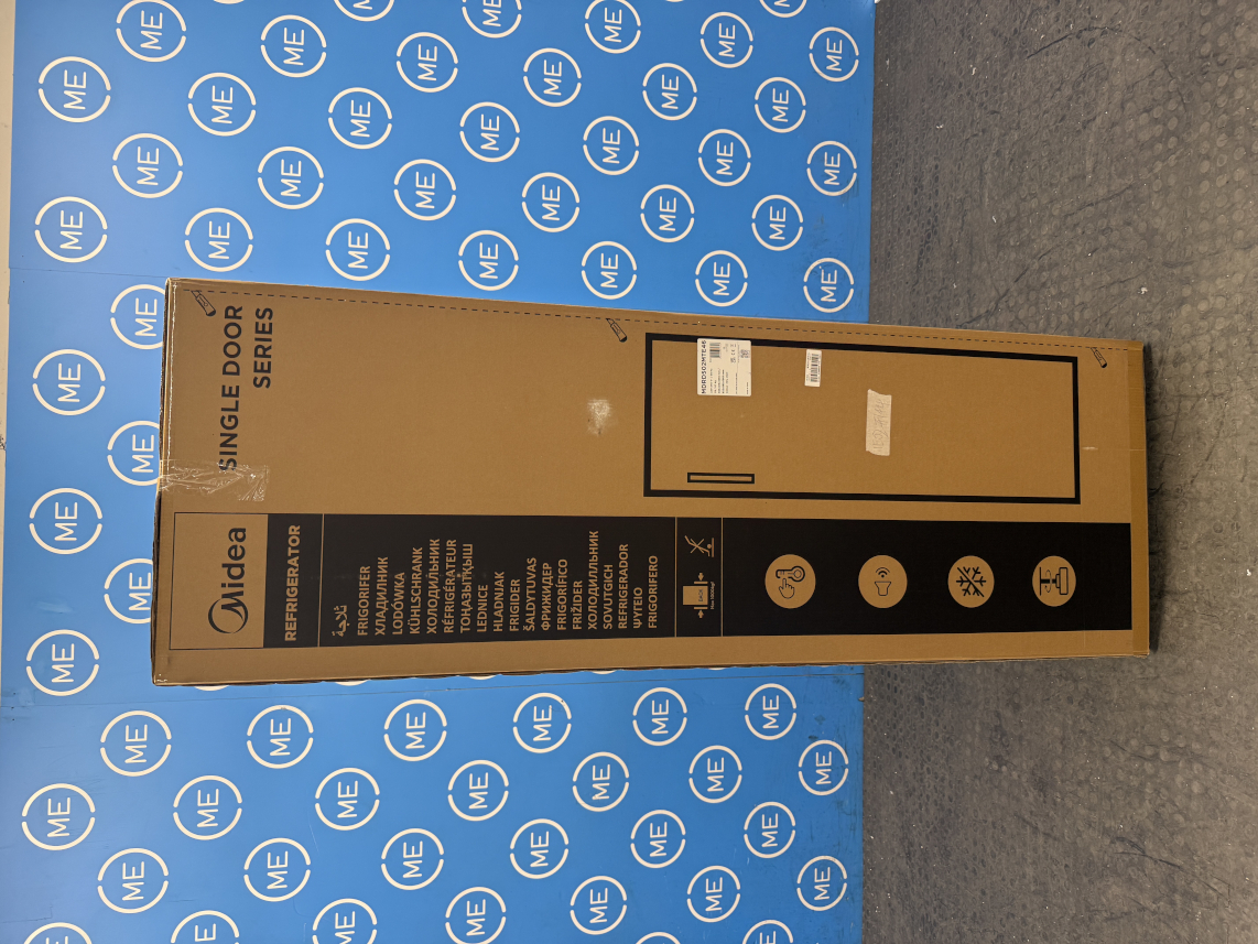 Midea MDRD502MTE46 Tall Larder Fridge, Stainless Steel, E Rated - Damaged Item Image