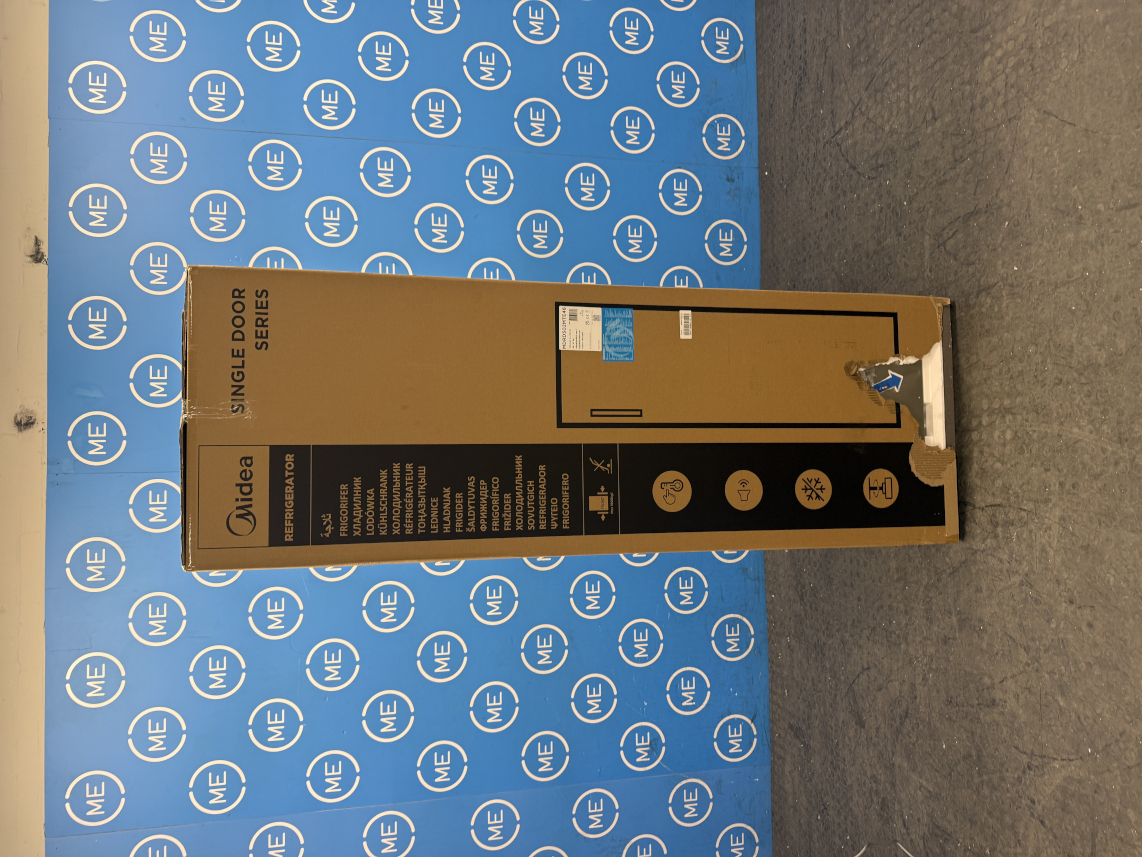 Midea MDRD502MTE46 Tall Larder Fridge, Stainless Steel, E Rated - Damaged Item Image