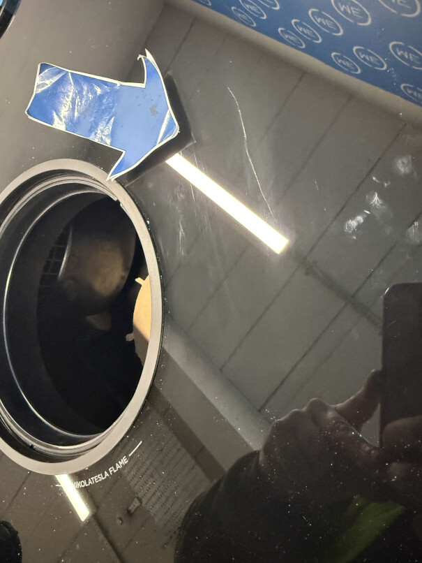 Elica NT-FLAME-EVO-BL NikolaTesla Flame 88cm Gas Vented Hob, Black, A++ Rated - Damaged Item Image