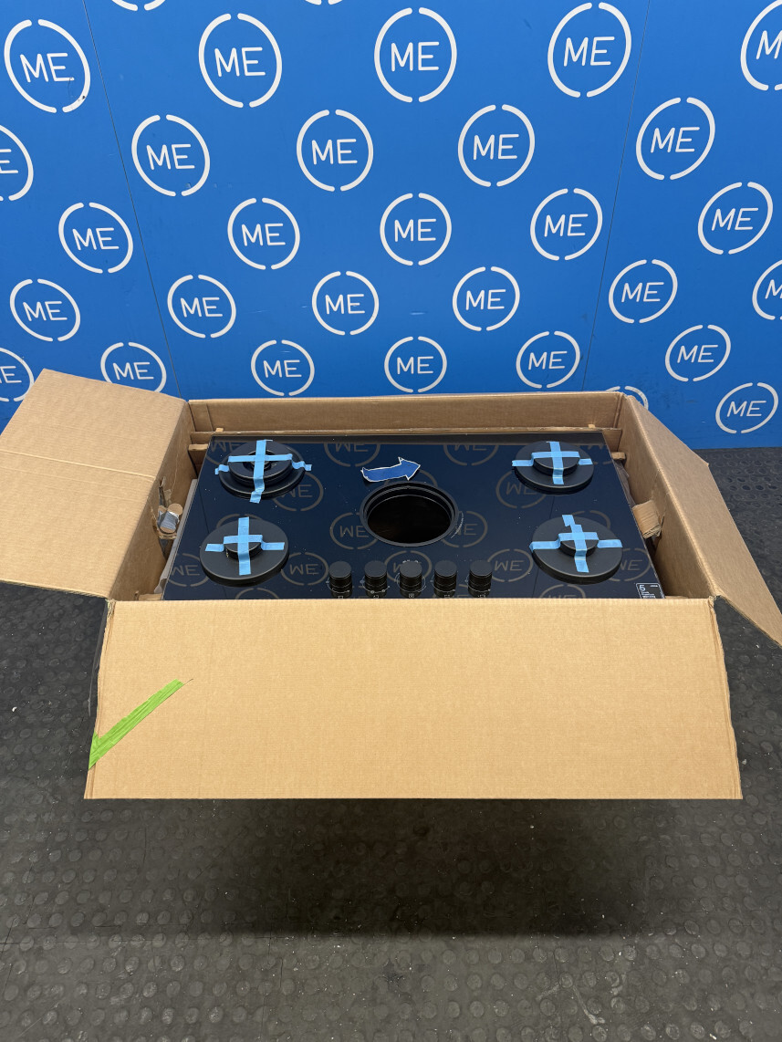 Elica NT-FLAME-EVO-BL NikolaTesla Flame 88cm Gas Vented Hob, Black, A++ Rated - Damaged Item Image