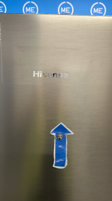 Hisense RB327N4BCE Total No Frost Fridge Freezer, 50/50, Stainless Steel, E Rated - Damaged Item Image