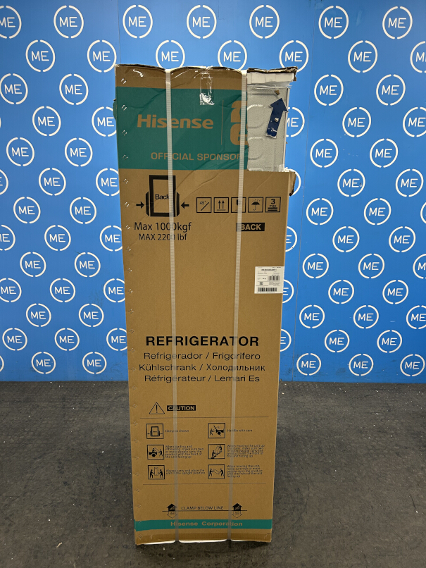Hisense RB3B250SAWE1 No Frost Integrated Fridge Freezer, Sliding Hinge, 60/40, White, E Rated - Damaged Item Image
