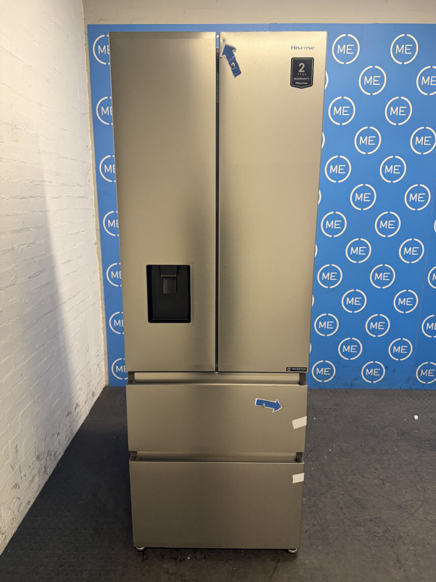 Hisense RF632N4WIE American Fridge Freezer, Stainless Steel, E Rated,  Non-Plumbed - Damaged Item Image