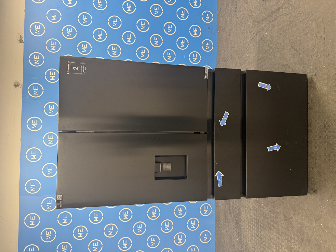 Hisense RF749N4SWFE American Fridge Freezer, Black, E Rated,  Non-Plumbed - Damaged Item Image