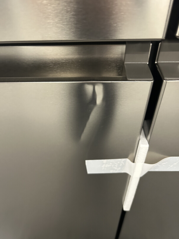 Hisense RQ5P470SMIE American Fridge Freezer, Silver, E Rated,  Non-Plumbed - Damaged Item Image