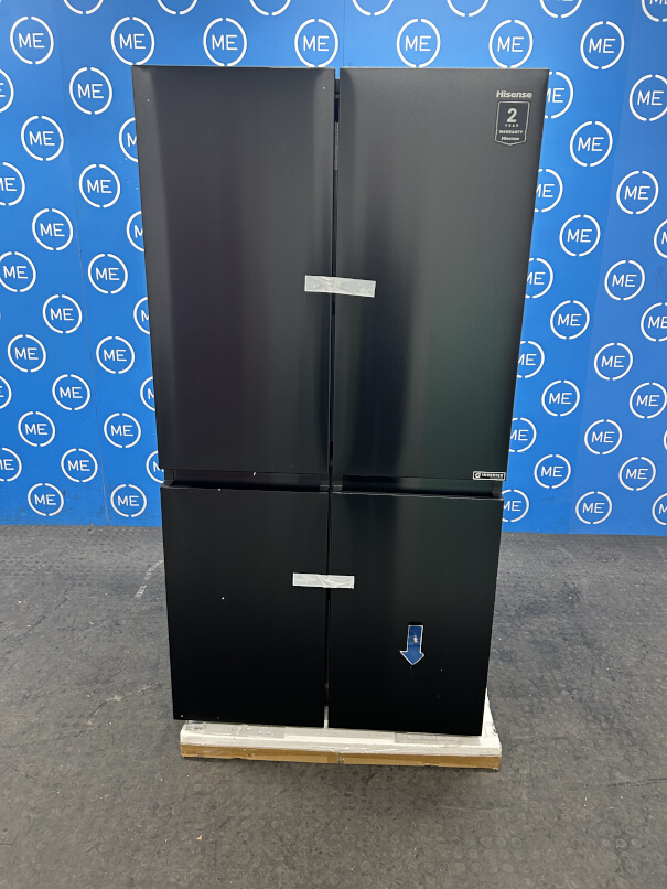 Hisense RQ758N4SAFE American Fridge Freezer, Black, E Rated,  Non-Plumbed - Damaged Item Image